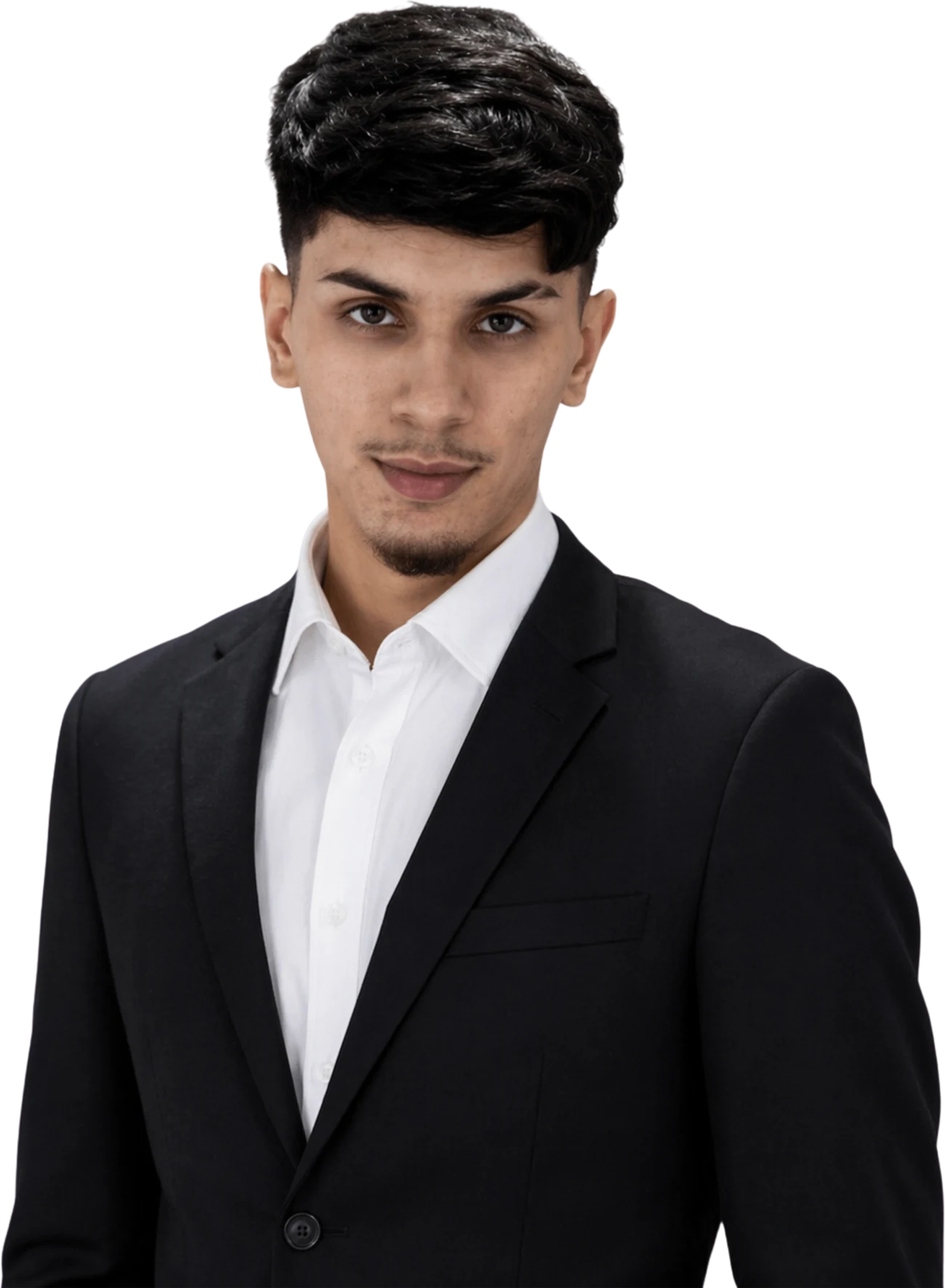 CAUE CULTURE em retrato preto e branco